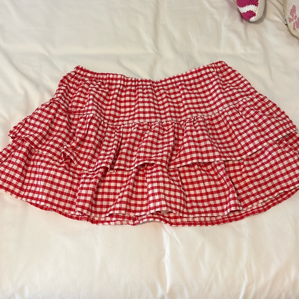 Red gingham target skirt size M